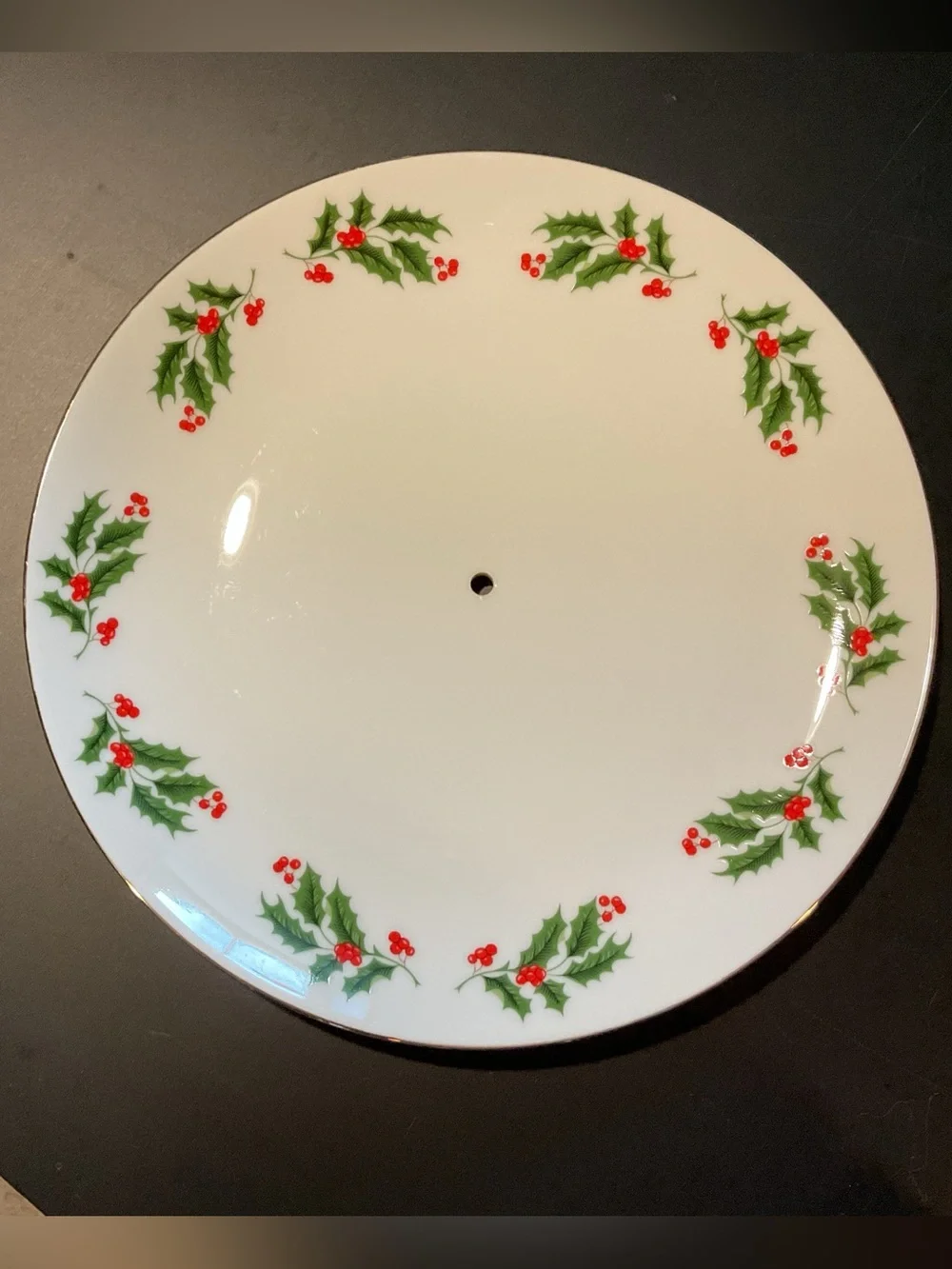 Beautiful Vintage Christmas Treasury 2-Tier Porcelain Tid-Bit Set